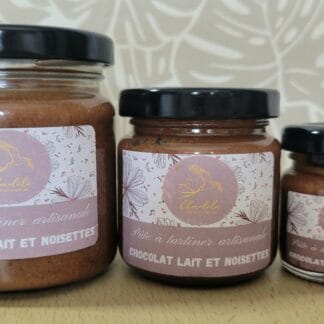la pâte à tartiner chocolat au lait et noisettes