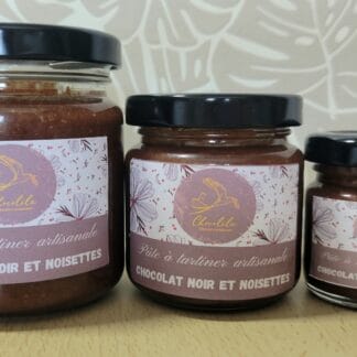La pâte à tartiner chocolat noir noisettes